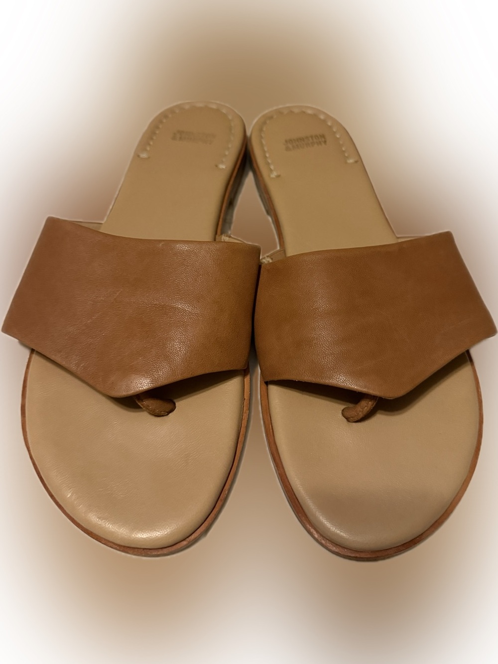 Johnston & Murphy Women’s Tan Leather Slide